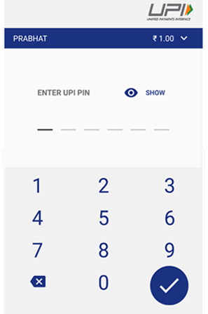 Enter UPI Pin